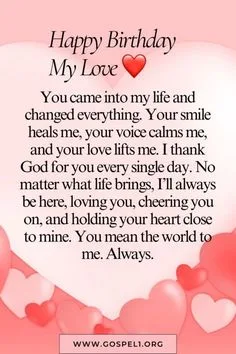 birthday wishes for love