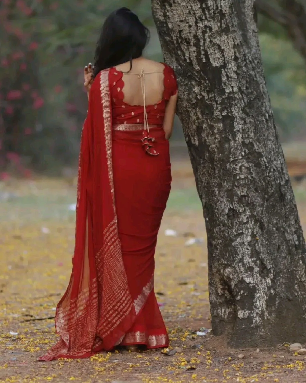 silk saree simple blouse designs