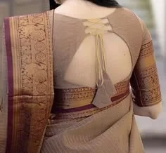 silk saree simple blouse designs