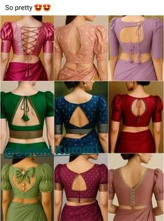 silk saree simple blouse designs