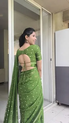 silk saree simple blouse designs
