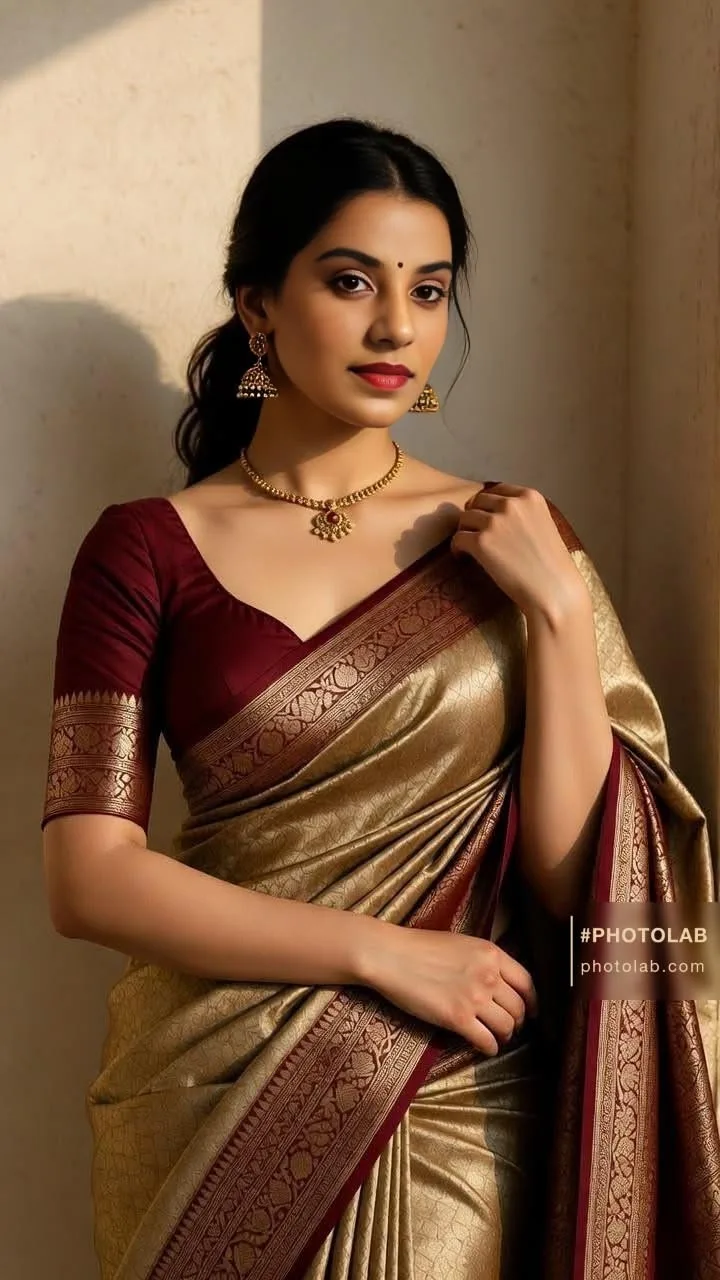 silk saree simple blouse designs