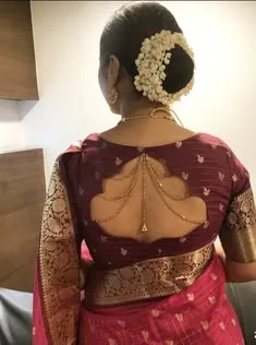 silk saree simple blouse designs