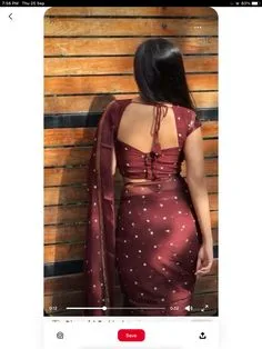 silk saree simple blouse designs