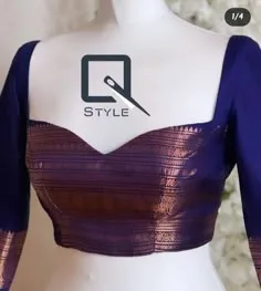 silk saree simple blouse designs