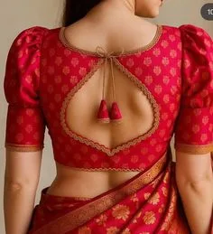 silk saree simple blouse designs