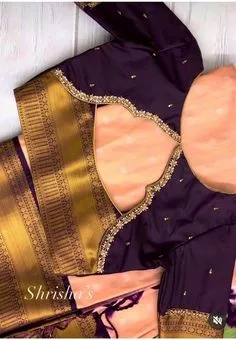 silk saree simple blouse designs