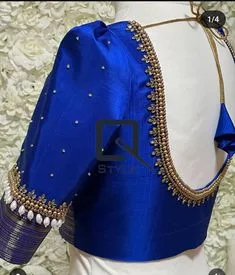 silk saree simple blouse designs