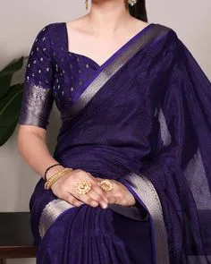 silk saree simple blouse designs