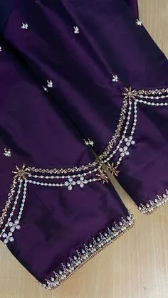 silk saree simple blouse designs