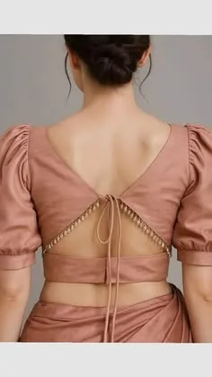 silk saree simple blouse designs