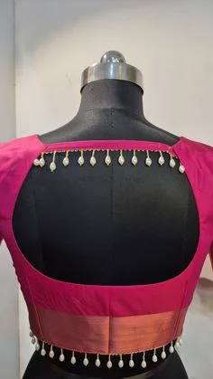 silk saree simple blouse designs