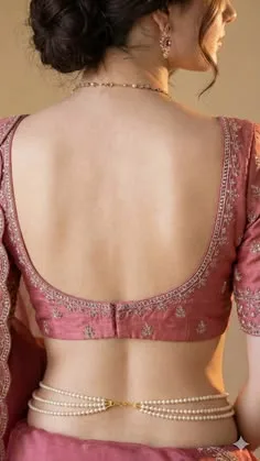 silk saree simple blouse designs