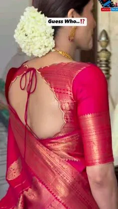 silk saree simple blouse designs