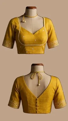 silk saree simple blouse designs