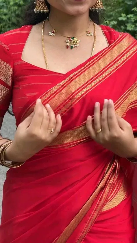 silk saree simple blouse designs