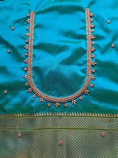 simple aari work blouse designs