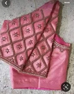 simple aari work blouse designs