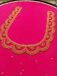 simple aari work blouse designs