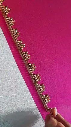 simple aari work blouse designs