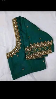 simple aari work blouse designs