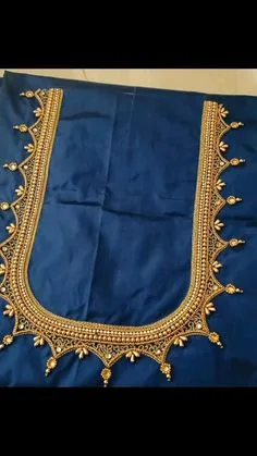 simple aari work blouse designs