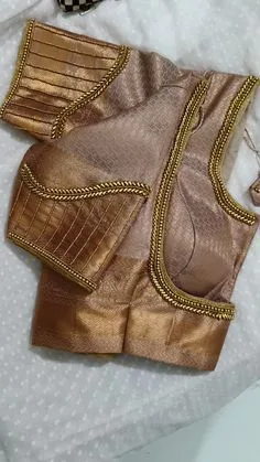 simple aari work blouse designs