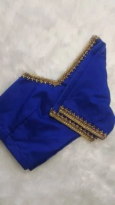 simple aari work blouse designs