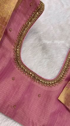 simple aari work blouse designs