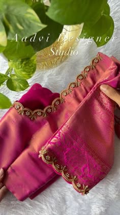 simple aari work blouse designs