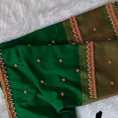 simple aari work blouse designs