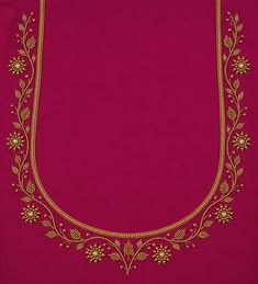 simple aari work blouse designs