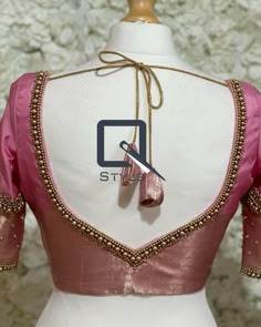 simple aari work blouse designs