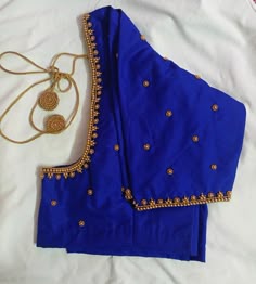simple aari work blouse designs