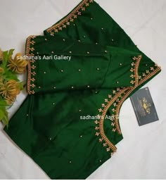 simple aari work blouse designs