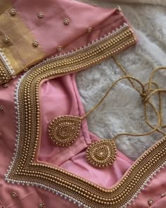 simple aari work blouse designs