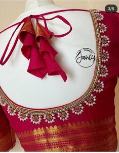 simple aari work blouse designs