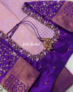 simple aari work blouse designs