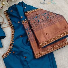 simple aari work blouse designs