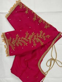 simple aari work blouse designs