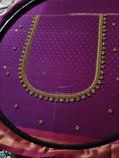 simple aari work blouse designs