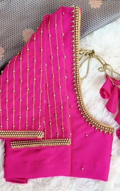 simple aari work blouse designs