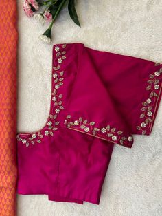 simple aari work blouse designs