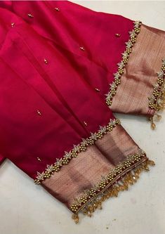 simple aari work blouse designs