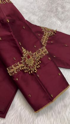 simple aari work blouse designs