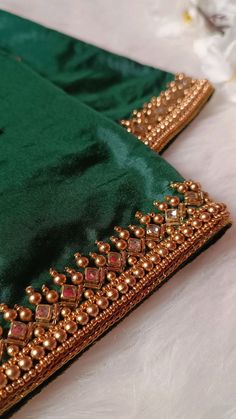 simple aari work blouse designs