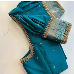 simple aari work blouse designs