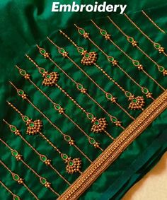 simple aari work blouse designs