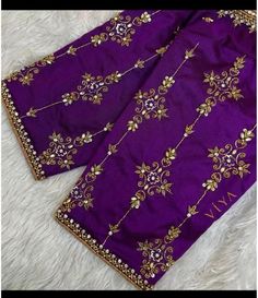 simple aari work blouse designs
