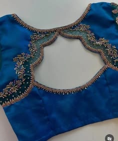 simple aari work blouse designs